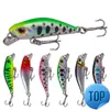 1pcs 4,5 см/3,5 г рыболовной приманки качество Minnow Lure 3D Eyes Пластиковая твердая приманка Pesca искусственная джиг -шапки.