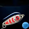 1 datorer Mini Metal Lure 1.5G 2.5G 3.5G 5G Hard Bait Red Point Luminous Fly Fishing Tackle Wobblers Isca Artificial Spoon Fishing