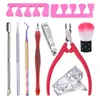 Nail Art Kits 1-10pcs Crystal Care Mold Fixing Clip Acrylic Powder Gel For Decorations Manicure Set Kit Accessories