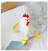 Sacs de rangement mignon dessin animé poulet sac à bandoulière en peluche sac à main fête travail voyage cartable pour les filles