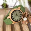 Armbandsur Bobo Bird Men's Wood Watches Color Silicone Band Soft Fashion Women Wood Quartz Writwatches S C-AB05