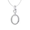 Love Heart Knot Circle Pendant Necklace For Pandora 925 Sterling Silver Wedding Party Designer Jewelry for Women Sparkling Cz Diamond Halsband med originallåda