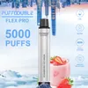 Original Puff Flex Pro 5000 Puffs E Cigarros 11ml 650mAh Dispositivo Pré-preenchido Vape Bateria Recarregável Descartável Vape Autorizado E Cigs