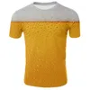 メンズTシャツ2022 3DプリントビールTシャツおかしなメンズTシャツカジュアルヒップホップハラジュクユニセックスTシャツメンズ服W0322