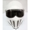 Capacete de motocicleta retrô de fibra de vidro de alta resistência para Har Le Y Hollow Out Ghost - Design clássico para todas as estações