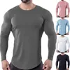 Magliette da uomo Autunno Inverno Moda Uomo Casual Basic Tinta unita Manica lunga Slim Fit Top Uomo Autunno Top T-Shirt Abiti Taglie forti