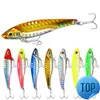 1 Pcs VIB Lure 3D Eyes Pencil 8g 13g 16g Balancer Spoon Spinner Painting Fishing Lure Hard Bait Fishing Tackle Treble Hook