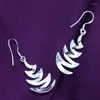 Boucles d'oreilles pendantes Bijoux en argent sterling 925 Réflexion Ondulation Pendentif Femme Vêtements classiques avec