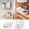 Storage Bags 20 16 13cm Foldable Sundries Laundry Basket Cute Printing Cosmetics Container Cotton Linen Desktop Organizer