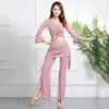 Bühnenkleidung Mode Bauchtanz Kostüm Frauen Bollywood Bauchtanz Praxis Dancewear Gypsy Rave Outfit Orientalische Performance Kleidung DC3964