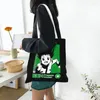 أكياس التسوق X البقالة حقيبة Women Cute Gon Freecss Canvas Shopper كتف كبير السعة