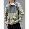 Jackets de jaquetas masculinas casuais casaco casaco meio zíper de bolso de bordado de bordado ao ar livre lotewearwear windbreaker entrega de roupas de vestuário dh9ma