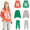 Kleidung Sets SpringSummer TAO Serie Candy Sweatshirt Hosen Set Brief Drucken Langarm T-shirt Kinder Kleidung Kleinkind Mädchen 230322