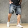 Mäns jeans plus size s-8xl jean Men Summer Hommes Shorts Skate Board Harem Pants Vintage Hole Cool Trousers Ripped Male