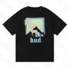 2023 インホット春夏 Tシャツ高級 Rhudes シャツスケートボードメンズデザイナー Tシャツ女性男性カジュアル Tシャツメンズ Tシャツサイズ S-XL