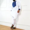 Męskie dresy letnie kaftan 2 -częściowe zestawy męski garnitur guziki załoga szyi kieszenie na szyję długie rękaw i spodnie ślub styl etniczny strój ubrania 230322