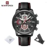 Wristwatches NAVIFROCE Fashion Mens Watches Luxury Men Sports Stainless Steel Quartz Wrist Watch Man Business Casual Leather For