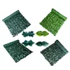 장식용 꽃 20x40in 시뮬레이션 아이비 프라이버시 울타리 화면 벽 장식 잎 잔디 잔디 녹지 패널 포도 나무 잎 정원 뒤뜰
