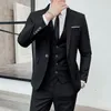 Ternos masculinos Blazers Ternos de casamento para homens JacketsPantsvest Suits Sets Groom Groom Formal Dress Vestido Masculino Business Casual Slim Fit Size Tamanho 6XL 230322