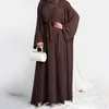 Abbigliamento etnico 2 pezzi abbinati musulmani abito hijab semplice eid abayas per donne dubai aperta abaya abiti interni di tacchino africano abbigliamento 230322