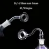 Tubo per bruciatore a nafta in vetro maschio femmina di alta qualità Tubi per adattatore per chiodi in Pyrex Gorgogliatore spesso con giunto 10mm 14mm 18mm per Dab Rig Bong