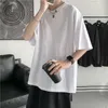 Men s Tracksuits HYBSKR Summer Man T shirts Short Sleeve Solid Color Casual Oversized T Shirt Men Harajuku Hip Hop Cotton Clothing Tops Tee 230322