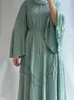 Roupas étnicas Turquia Dubai Vestido muçulmano Kaftans abaya vestidos de noite para mulheres Dubai Marrocos Islam Long Dress Robe Femme Musulmane vestidos 230322