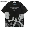 Men S T Shirts Mens Punk T -shirt Streetwear Hip Hop Vintage Retro Graphic Print Gothic T -shirt Harajuku Casual katoenen Korte Mouw T -shirt 230321