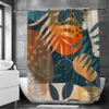 Shower Curtains INS Style Abstract Tropical Palm Leaves Shower Curtain Bathroom Curtain Home Decor Waterproof Polyester Bath Screen for Bath 230322
