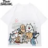 Men s T Camisetas Hip Hop Tshirt Streetwear Funny Cartoon Dogs Prind Camise