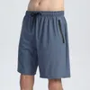 LL Heren Jogger Sportshorts Voor Wandelen Fietsen Met Ritsvak Casual Running Gym Korte Broek LL956