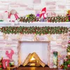 Fiori decorativi 1,7 m Decorazioni natalizie Rattan Ghirlanda fai da te Ornamenti per alberi di Natale Foglie verdi artificiali Forniture per matrimoni per feste di vite