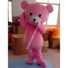 Nuovo costume della mascotte dell'orsacchiotto rosa Top Cartoon personaggio a tema anime Carnevale unisex per adulti taglia Natale festa di compleanno vestito da esterno