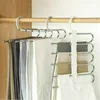 Hangers 5 In 1 Wardrobe Hanger Multi-functional Clothes Pants Stainless Steel Magic Clothing For Rack