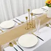 Table Runner Burlap Table Runner Jute Stitching Farmhouse Table Runners para sala de jantar em casa Country Vintage Wedding Banquet Decoration 230322