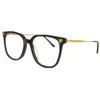 2023 Lux C346 Reçeteli gözlükler için Büyük Kare Çerçeve Güneş Gözlüğü Asetat Fullrim Metal Bacak Leoparı Carvd Unisex 58-18-145 Famikasyon Tasarım Kılıfı