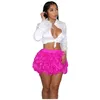 2023 Fashion Womens Feather Skirt Sexy Party Dance Furry Skirt Summer Slogl Color Stredicy Tassel Sexy Mini Dress