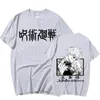 メンズTシャツ面白いsatoru gojo jujutsu kaisen tshirt夏の男性特大の半袖カジュアルTシャツソフトサイズXS-4XL W0322