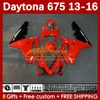 OEM Fairings Factory Red Kit för Daytona 675 675R 13 14 15 16 2013 2014 2015 2016 Moto Bodyworks 166no.103 Daytona675 Body Daytona 675 R 2013-2016 Motorcykelmässa