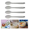 Ensembles de vaisselle 4 pièces cuillères en Silicone riz japonais Ramen cuillère de cuisine antiadhésive mélange rétro soupe