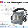 Solarflutlichter Intelligente APP-Steuerung RGB-Farbflutlicht mit Musikrhythmus IP65 6500K 60W 100W 200W 300W 500W 800W Für Stadien, Clubs, Innenhöfe Jetzt Oemled