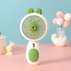 2023 Designer Mini Pequeno Ano do Fan do Rabit Novo Dudu Rabbit Handheld Charging Charge Small Fan Fan Ajuste Wind Ajuste