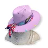 Basker Rose Bright Diamond Accessories Hand Sydd fedora hatt oregelbunden färg justerbar unisex filt jazz