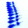 Kroonluchter Crystal 260PCS Factory Price Blue Glass Prisms Hangende hangers voor kroonluchters Cake Topper onderdelen Decoratie