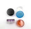 3g 3ML 5g 5ML contenitore cosmetico in plastica trasparente colorato rotondo con tappo a vite bottiglia di fiala di stoccaggio per pillola balsamo per le labbra barattolo di crema di cera