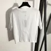 24 designers t-shirts mode t-shirts femmes Blouses cheminée à poitrine décontractée blanc coton blanc manche