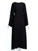 Vêtements ethniques Automne Femmes Élégantes Robe Musulmane Abaya Kaftans Casual Maroc Robes Femme Dubaï Turquie Islam Robe Longue Robe Femme Vestidos 230322