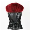 Gilet da donna Gilet Giacca da donna in pelliccia sintetica senza maniche inverno corpo caldo cappotto gilet gilet