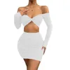 2023 border Europe and the United States summer new sexy belly button jacket fold bag hip skirt suit women X9nH#