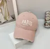 Trend Luxurious Versatile Handsome Letter Bb Washed Frayed Cotton Cap Summer Adult Solid Casual Caps Women Fashion Hiphop Oldschool
